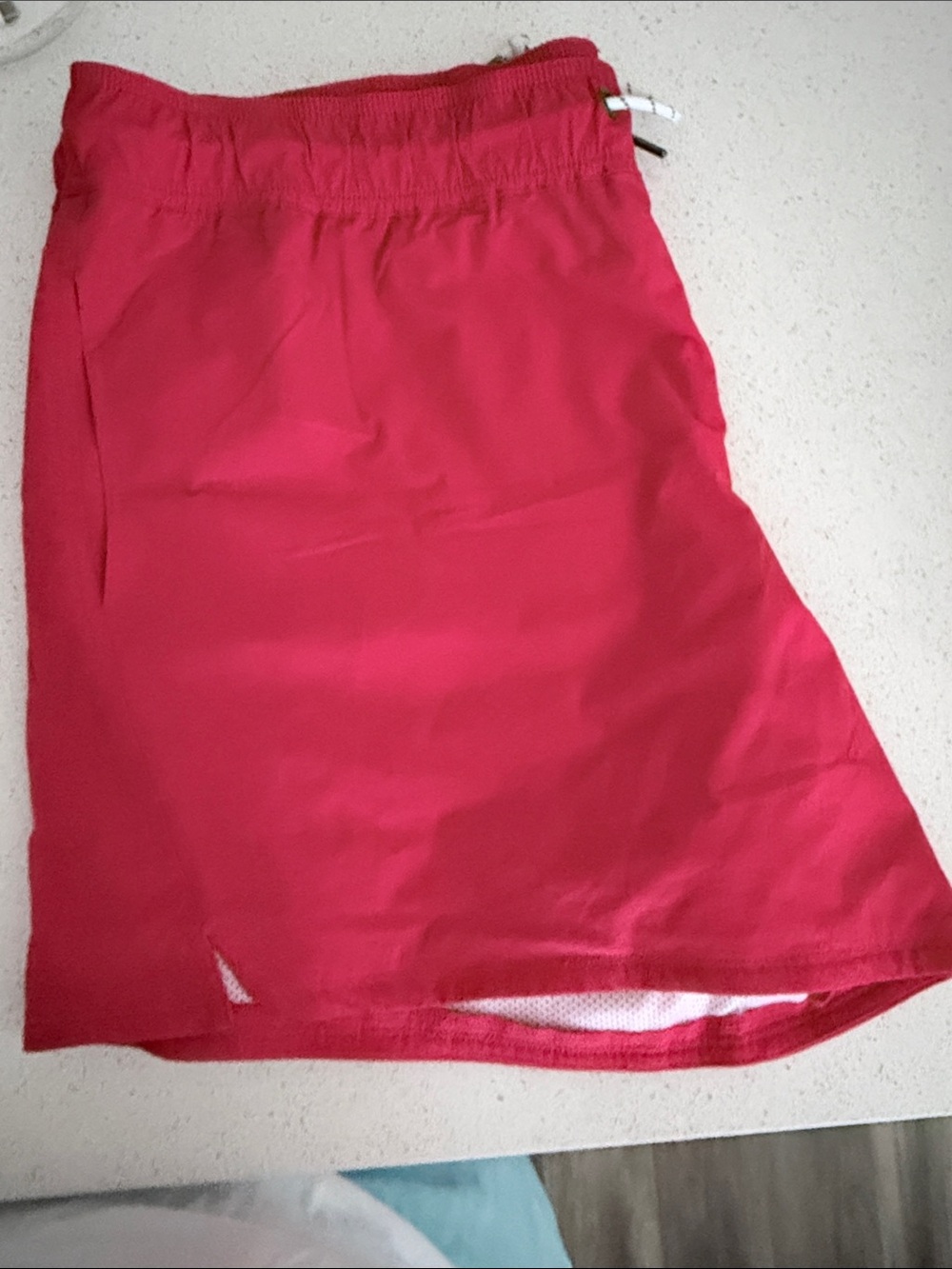 Red Swim Trunks with Round Logo - Picture 2 of 3